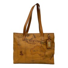 PRIMA CLASSE ALVIERO MARTINI Brown Dark Brown Multi PVC Leather Shoulder Bag