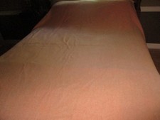 Vintage Kenwood BLANKET 86 x 84 100 Pure Virgin Wool Peach