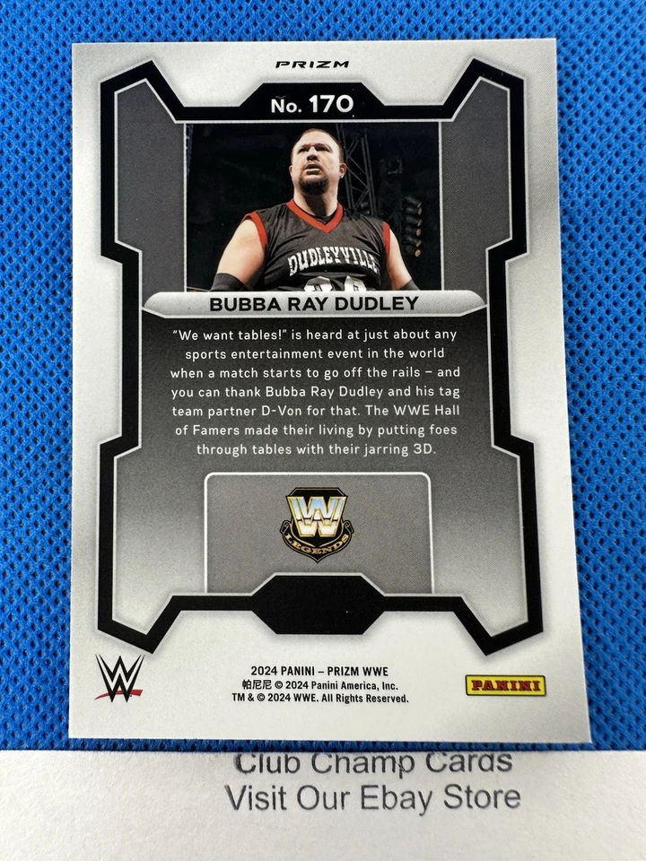 2024 #170 Bubba Ray Dudley Panini Prizm WWE Legends Ruby Wave Prizm - Image 2 of 2