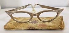 Vintage Victory Cat Eye Frames - Brown - 5 1/2 Aluminum - 1950s - NOS