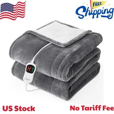 Electric Heated Blanket Full Size - 72"x84" Heated Bed Blanket Throw