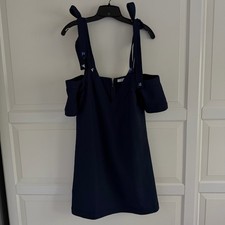 Kempner Navy Blue Tie Strap Mini Dress Size 2 - 41279