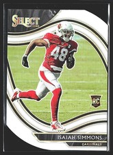 2020 Panini Select White Die Cut Rookie #388 Isaiah Simmons Arizona Cardinals