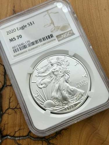 2020 (P) $1 American Silver Eagle NGC MS70