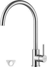 GRIFEMA Kitchen Sink Taps Mixer, Stainless Steel Chrome Single Lever Tap