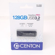 Centon DataStick PRO 128GB - USB 3.2 Flash Drive | Thumb Drive - Black