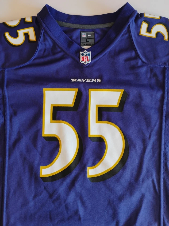 Camiseta deportiva cosida Terrell Suggs #55 Baltimore Ravens Nike On Field talla juvenil L Foto 3 de 4