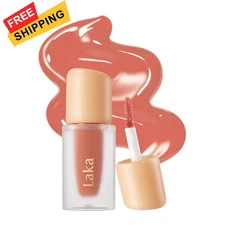 Laka Fruity Glam Lip Tint Mini, Glowing Stain with Wide Color #125 Mango 