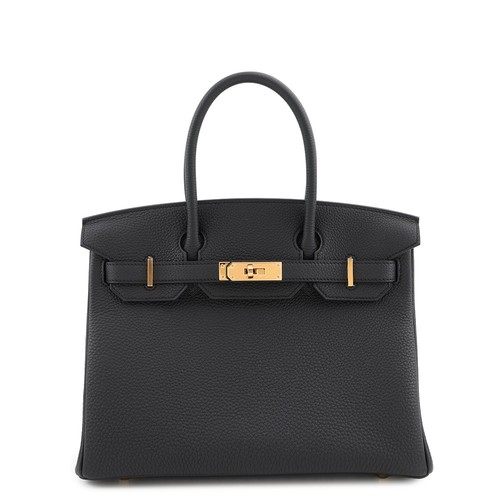 HERMES Birkin Size 30 Togo Leather Black