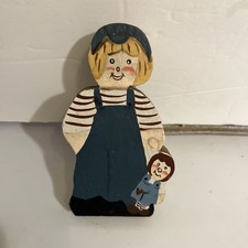 Vintage Amish Wooden Doll Figurine