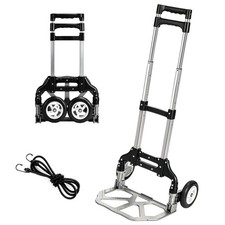 Folding Hand Truck Dolly Aluminum Foldable Hand Trolley Luggage Cart Max 175l...
