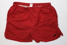 Vtg 90s Nike Mens Large Faded Travis Scott Big Swoosh Lined Shorts Baggies Red