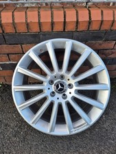 🌟MERCEDES C-CLASS 19" 7.5J ALLOY WHEEL  TURBINE FRONT A2054011300 DAMAGED