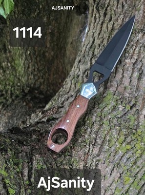 Toothpick Dagger Handmade Carbon Steel Hunting double edged boot knife