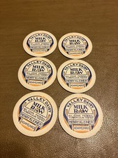 Lot of 6 Valley Dairy Henry Kleiner Adams,Mass.Milk Cap 1 7/8 Diam