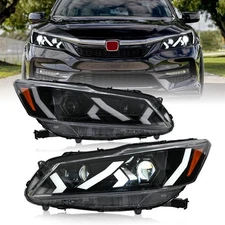 For 2016-2017 Honda Accord Sedan W/ LED DRL Headlights Amber Corner Lamps Pair