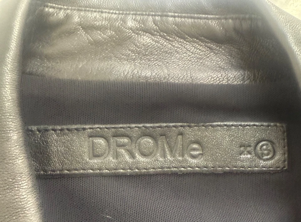 DROMe Black Knit Leather Front zip vest sz XS Italy - Image 2 of 4