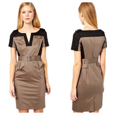 BNWT Women's (Karen Millen Dress ) in Khaki RRP £175 (UK 10 size) Party
