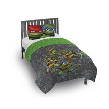 Teenage Mutant Ninja Turtles Kids 2 Piece Grey Reversible Comforter