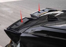 2021-2023 24 Sienna Glossy Black ABS Rear Trunk Spoiler Wing Flap Fit