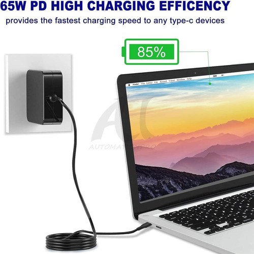 65W USB-C Type-C Adapter Laptop Charger For Lenovo/Samsung/HP/Acer Chromebook - Picture 10 of 13