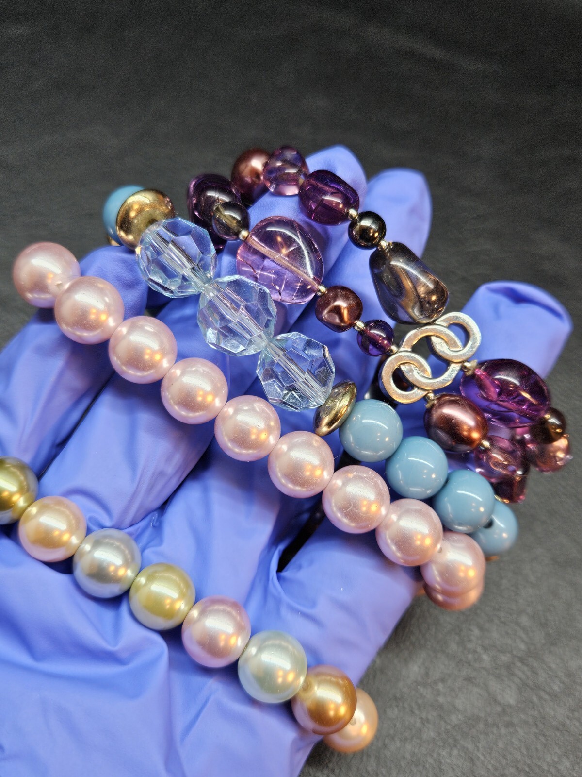 5 Multicolor Stretchable Beaded Bracelets, Free S… - image 9