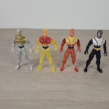 Black, Yellow, Red, Grey Ninja 4 Action Figure Lot Greenbrier International Rare