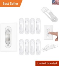 8 Pack Clear Wall Switch Covers for Child Safety - Prevent Accidental Switches