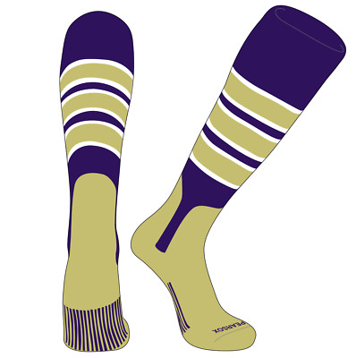 TCK Sports 2-n-1 Chaussettes de baseball pour softball, Or, Moyen