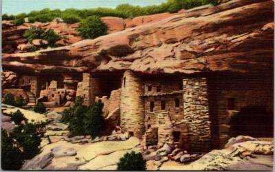 Vintage Manitou Springs Cliff Dwellings Phantom Cliff Canyon Colorado Postcard