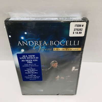 Andrea Bocelli  Vivere Live in Tuscany DVD & CD Brand New SEALED OOP RARE