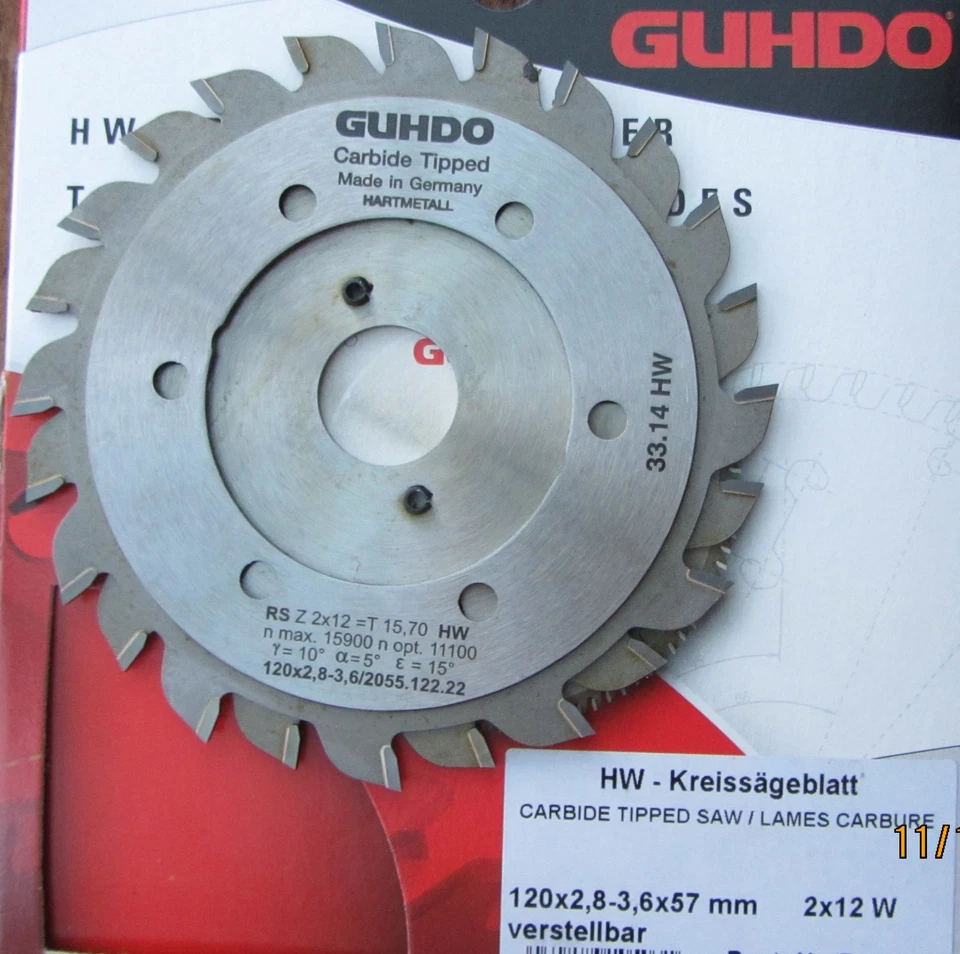 HM/HW Ritz-Kreissägeblatt 120 x 57 Schnittb. 2,8-3,6 GUHDO RITZ FIX