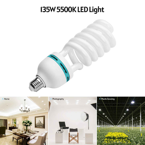 Bombilla fluorescente espiral 135W 5500K luz diurna CRI90 E27 enchufe ahorro de energía - Imagen 3 de 8