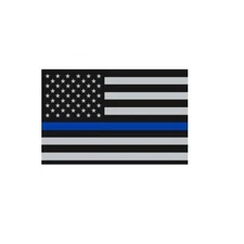 3 Inch Non-Reflective Thin Blue Line American Flag Vinyl Sticker
