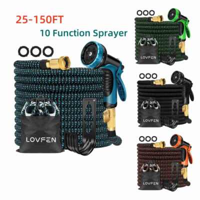 Durable Leak Proof Expandable Flexible Garden Water Hose 25/50/75/100/150ft 
