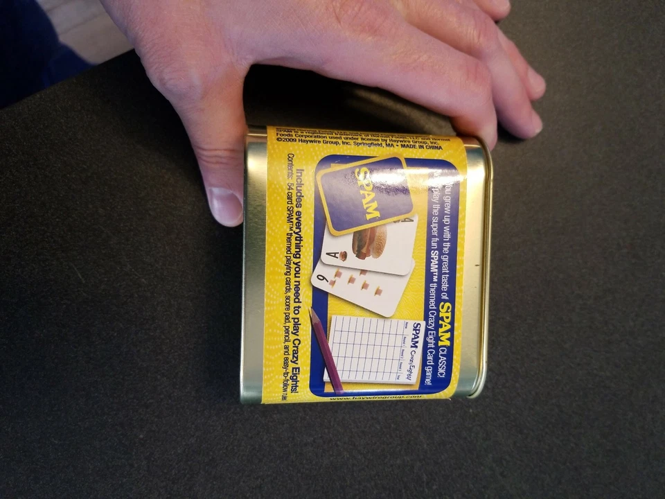 Vintage Haywire Group Hormel Spam themed deck of cards Crazy Eights 8s NEW — 第 2/3 张图片