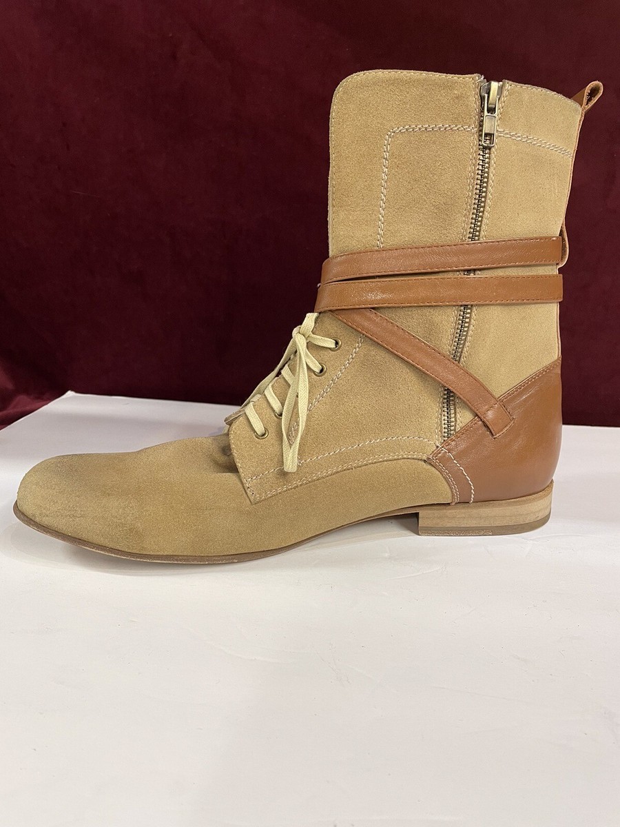 Vintage 90s Rock & Republic Italian Leather Wrap Strap Ankle  display picture 2