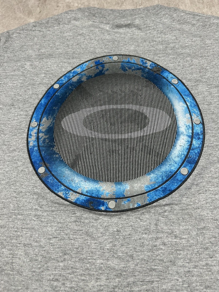 Vintage Oakley Software Icon T-Shirt Surfer Gray Double