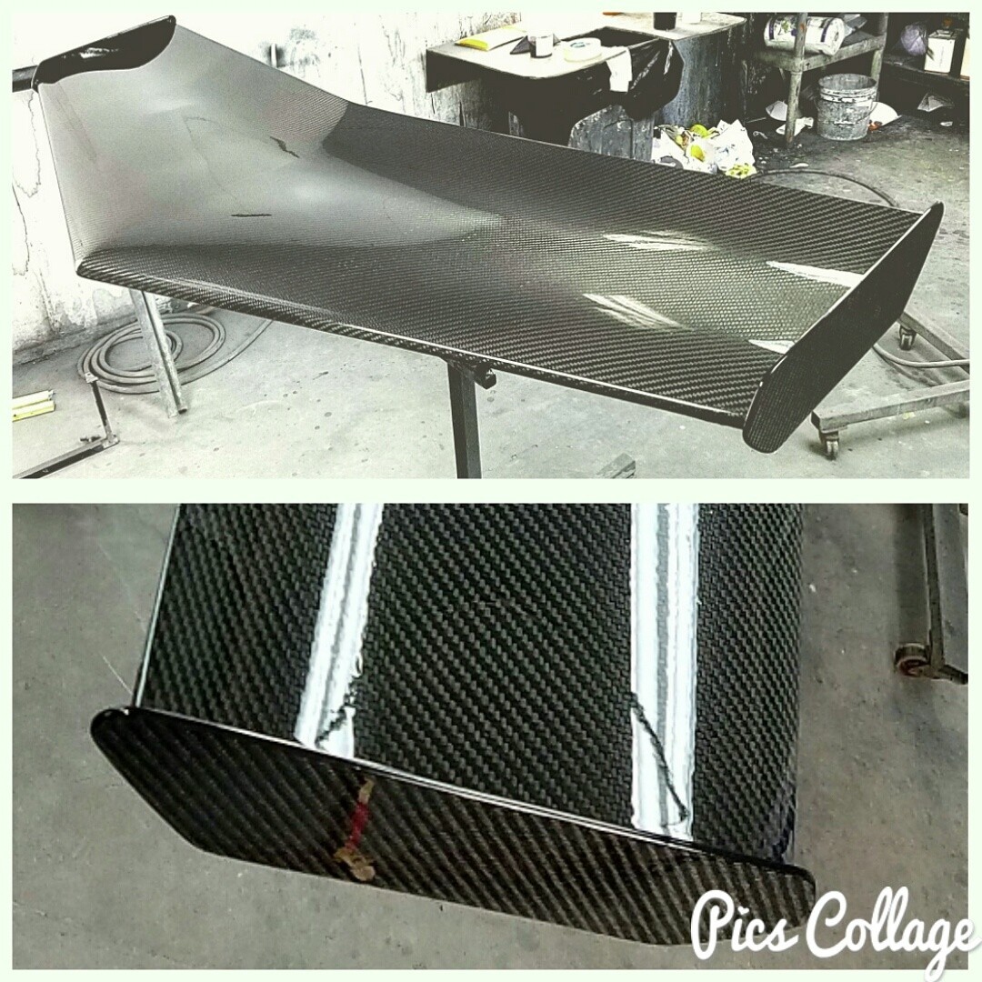 Lamborghini Countach Big rear Wing Complete 9pc CF carbon Fiber Made in USA