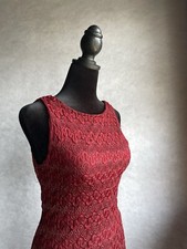 Windsor Red Dress With Gold Thread In Size S With Open Back