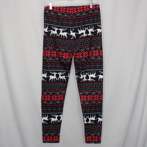 Leggings de vacaciones para mujer grandes renos copos de nieve rayas - Imagen 2 de 6