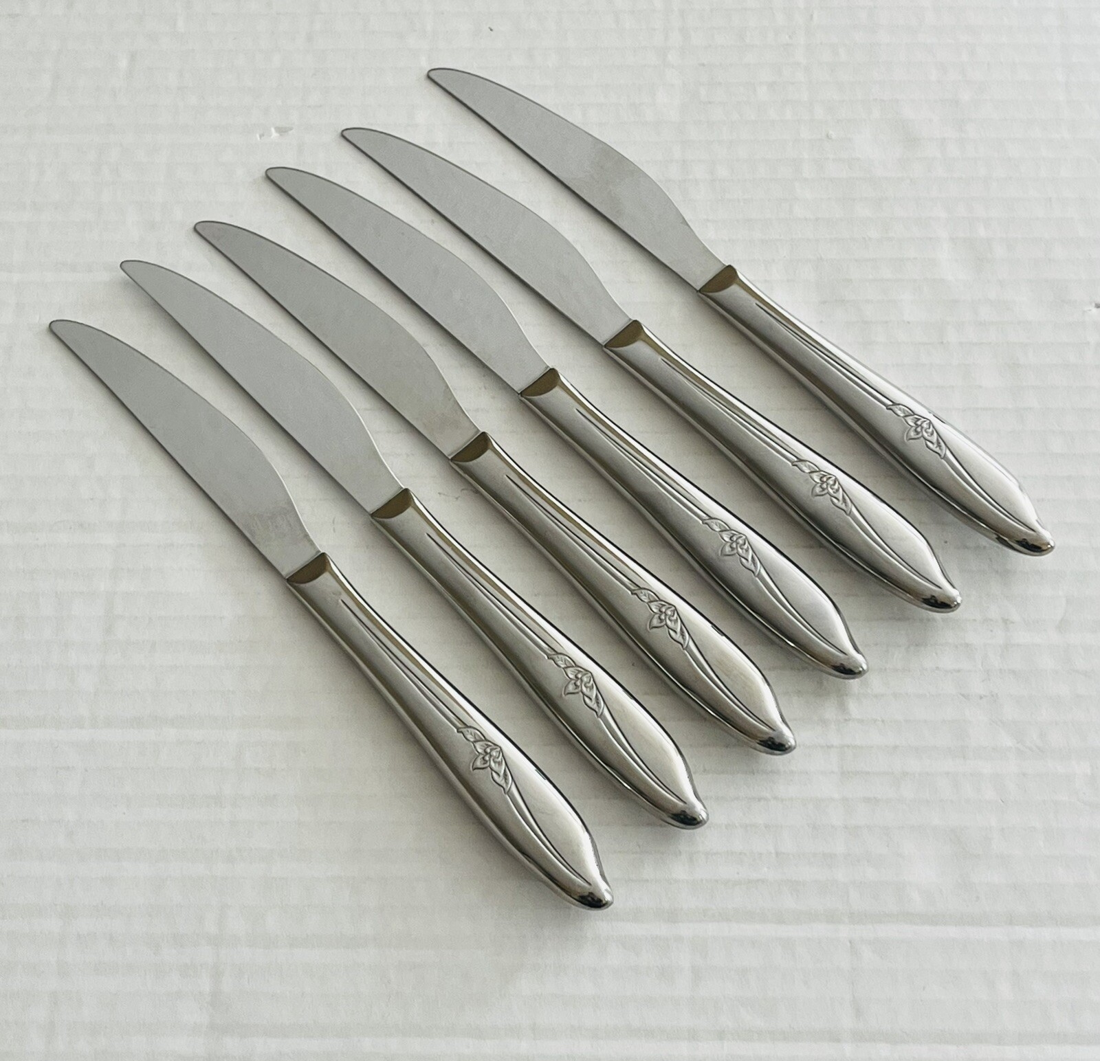 Imperial International Stainless USA Misty Rose Set of 6 Dinner Knives Glossy