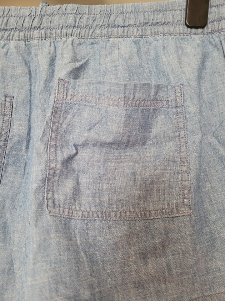 Gap Blue Cotton Drawstring Shorts with Pockets UK Large eBay