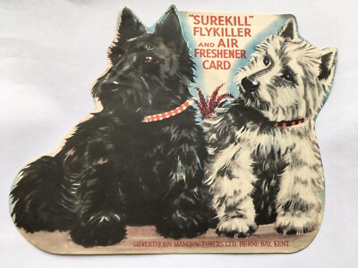 C1950s ''SUREKILL'' FLYKILLER AND LUFTERFRISCHER CARD MADE BY SILVERTHORN