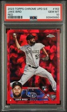 2023 Topps Chrome Update S/E Jake Byrd #162 Red 2/5 PSA GEM MT 10