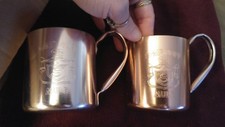 Smirnoff Moscow Mules Copper Mugs Set of 2 Unused Made in Hong Kong