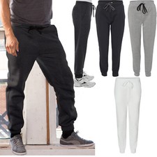 Mens Fleece Jogger Sweatpant With Pockets Moisture Management XS-3XL NEW 