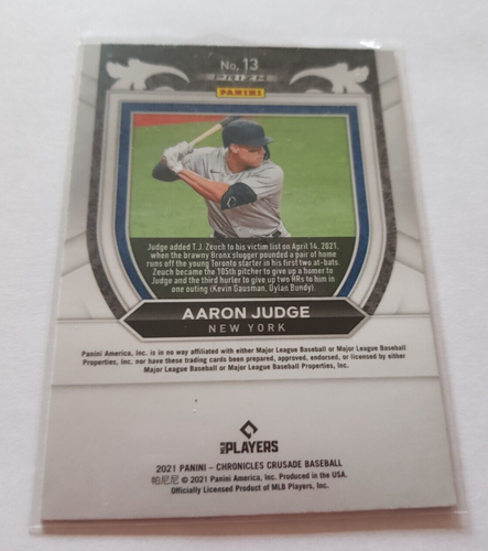 2021 Panini Chronicles - Crusade - Aaron Judge - Yankees - Holo - Picture 2 of 2