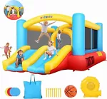 Inflatable Bounce House 12FT×9FT Bouncy House for Kids with Blower&Double Slide#