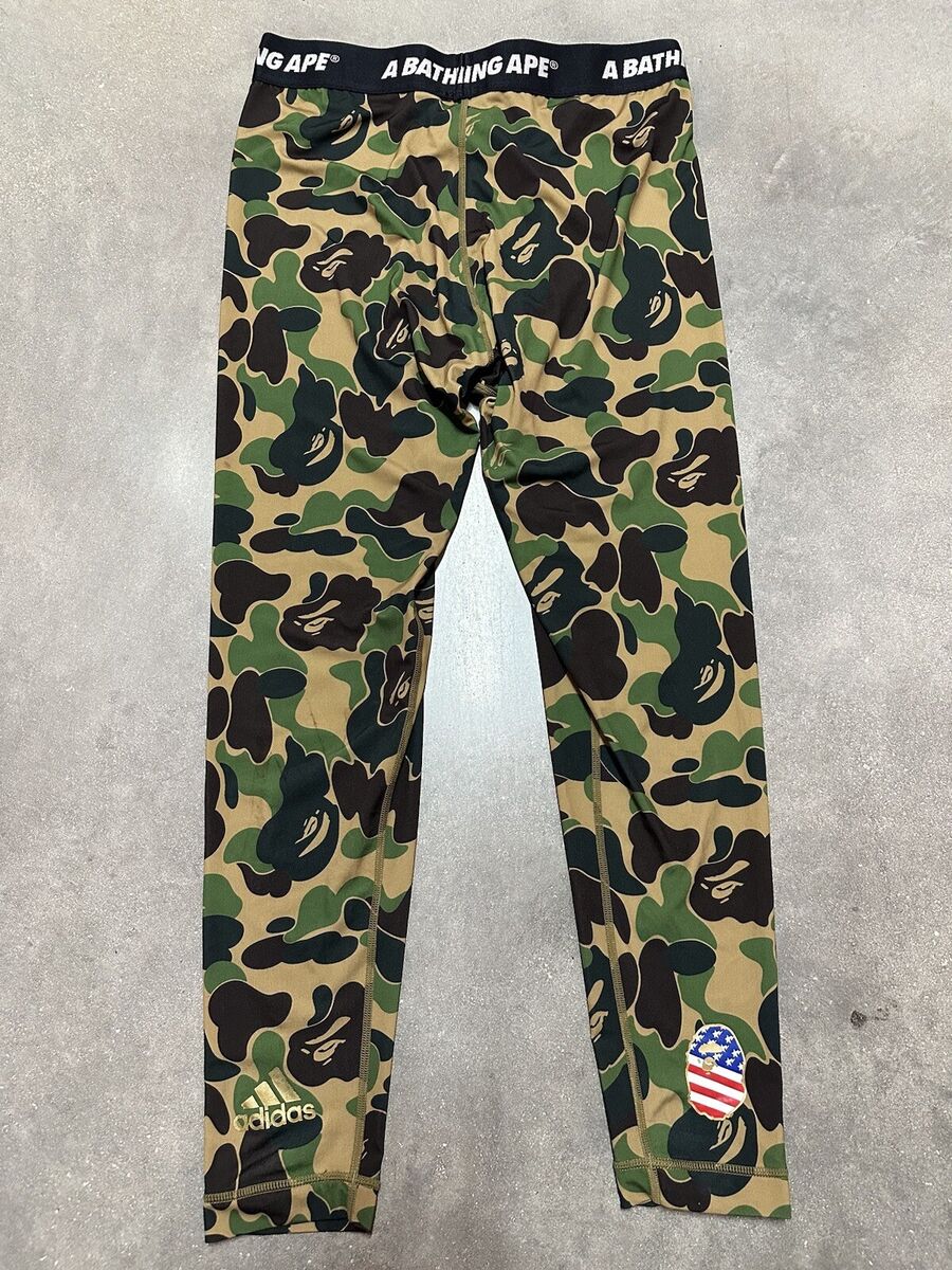 A Bathing Ape X Adidas Compression Gym Pants Camo Sz XL 100 A Bathing Ape X Adidas Compression Gym Pants Camo Sz XL 100